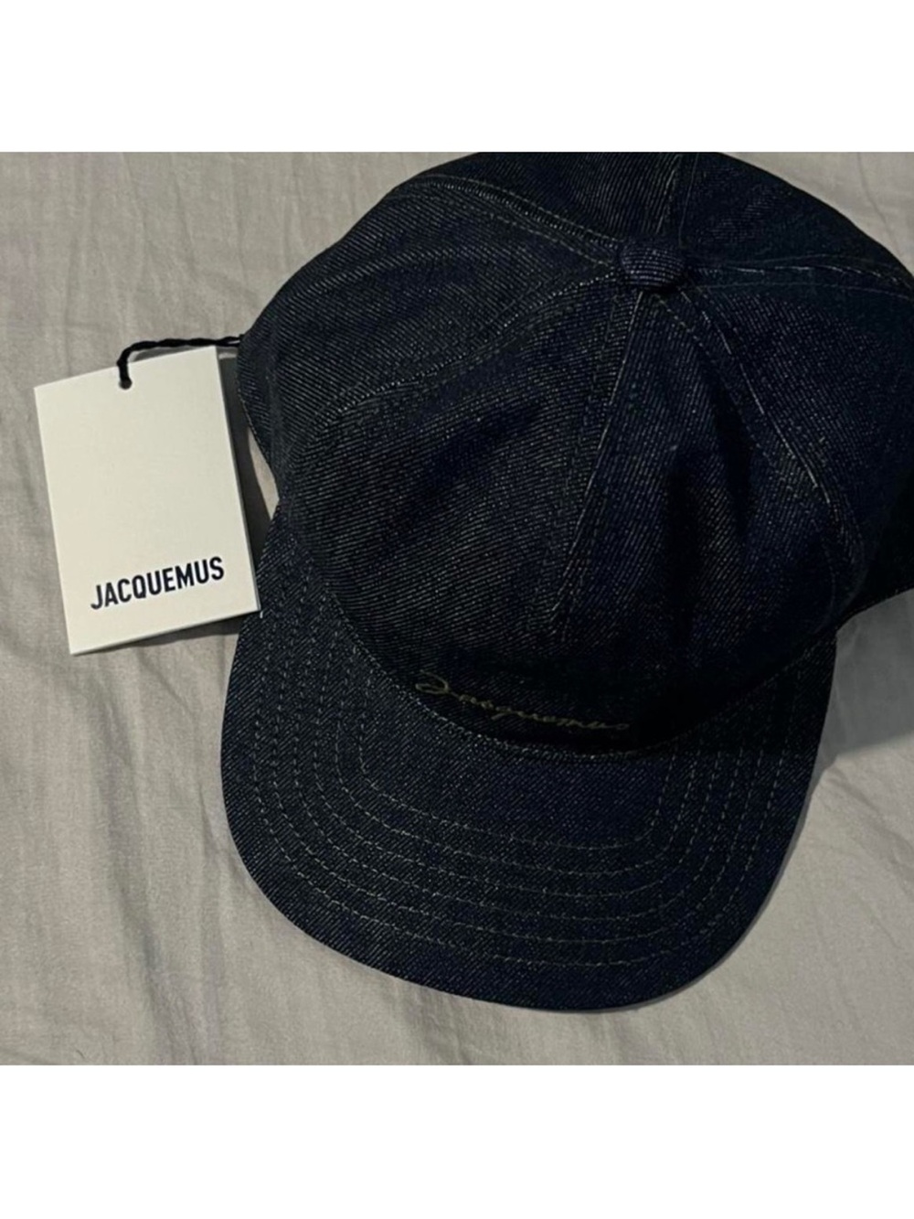 Jacquemus Men’s Dark Indigo Denim Cap